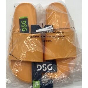 NEW Mens DSG Orange Slides Size 10